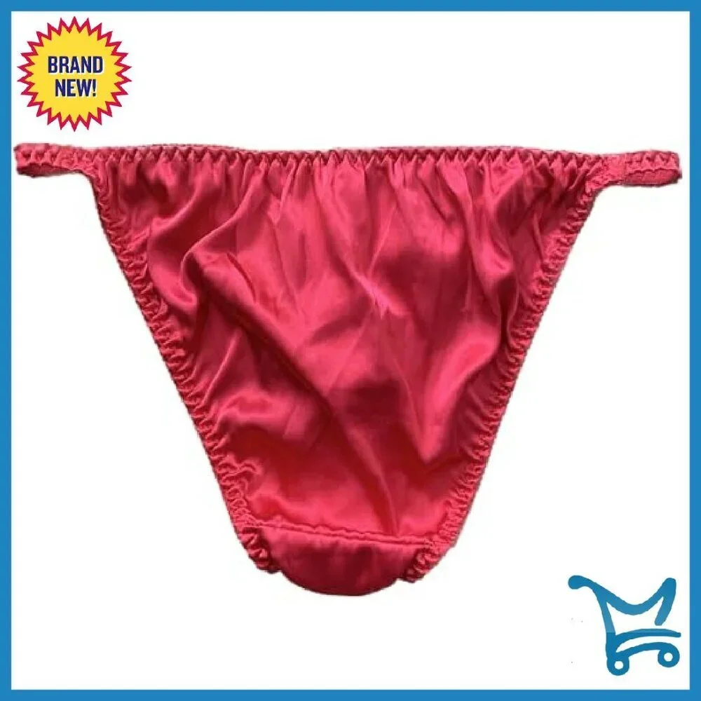 4 Pack Pure Silk Panties Women's Bikini Briefs Medium Rise
